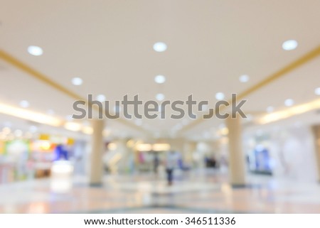 image blur department store shopping mall, business center background