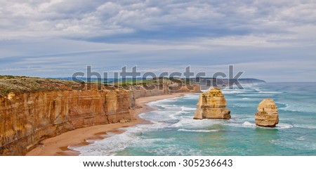 Twelve Apostles along the Great Ocean Road in Victoria, Australia