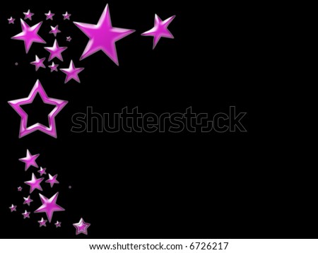 pink star border