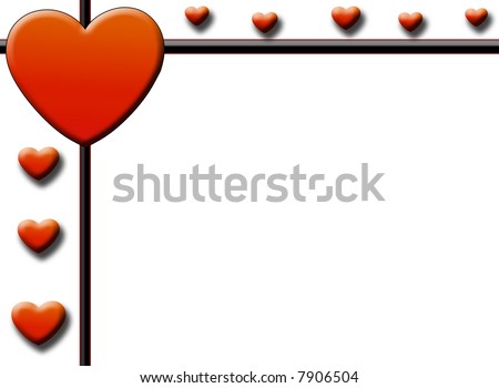 valentines day card heart border stock photo stock image clipart