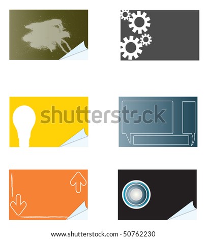 A set of blank business card templates