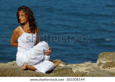 outdoor yoga woman