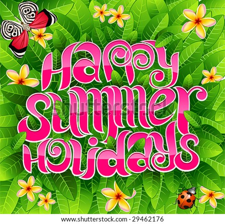 عطلة سعيدة Stock-vector-happy-summer-holiday-greeting-inscription-in-vector-29462176