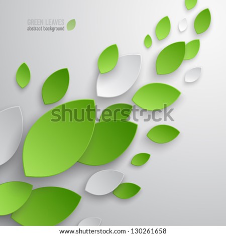 Green Leaves Abstract Background. Vector Illustration. - 130261658