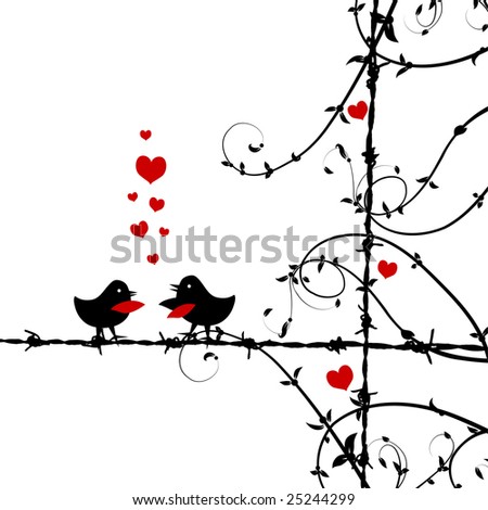 love birds pictures. stock vector : Love, irds