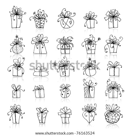25 gift box icons for your design 25 gift box icons for your design