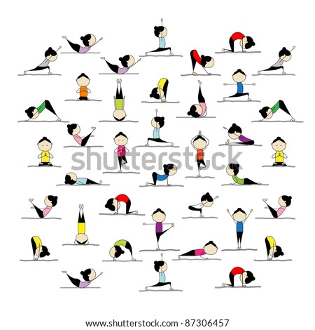 yoga practicing names Names yoga, People Position in English 25  english poses Yoga
