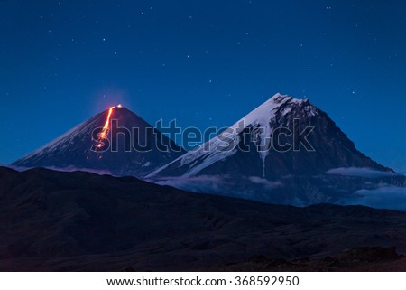 Volcanic eruption on Kamchatka