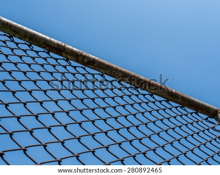 iron net in blue sky