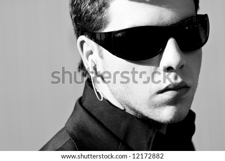 Young model performing security agent