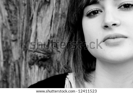 Black And White Face Portraits. face portrait in lack and