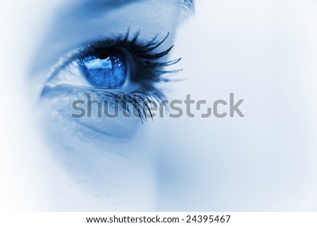 Woman eye shot with macro lens