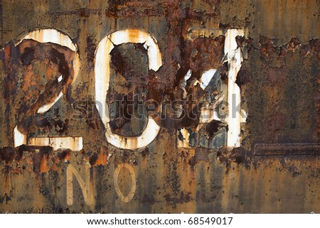 stock-photo--number-on-rusty-old-surface