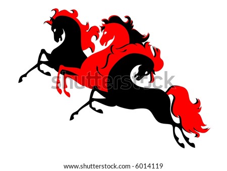 Horses in russian style