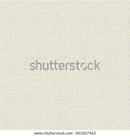 Canvas paper texture. Beige fabric background. Abstract vector.