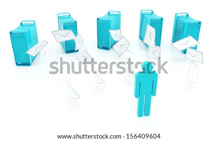 Information sharing on the white background