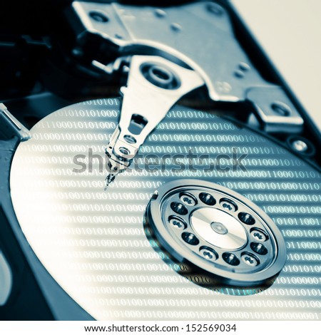Hard disk and information on disk