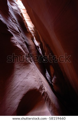 Light filters into beautiful Angel slot canyon.