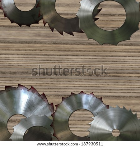 wood and metal saw concept