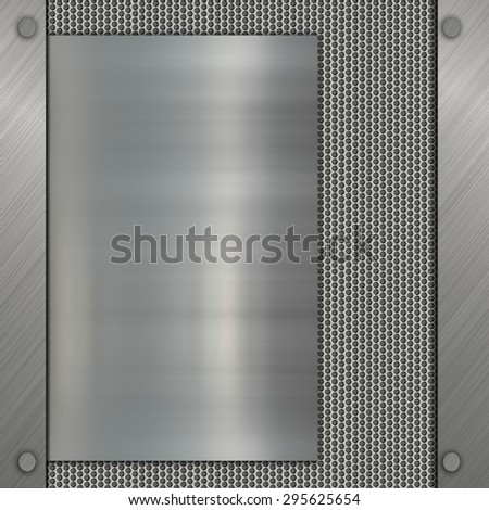 metal banner on silver background