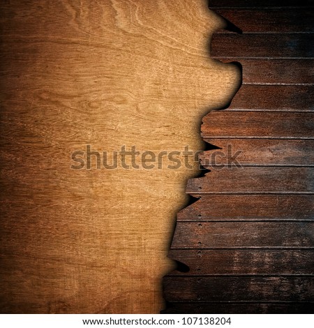 broken wood board