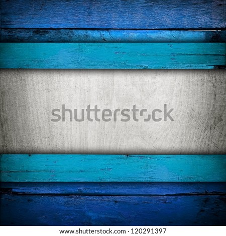 wooden board with blue paint