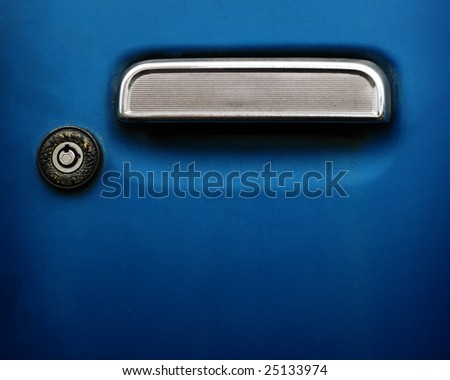 car handle and keyhole