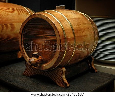 elegant wood barrel