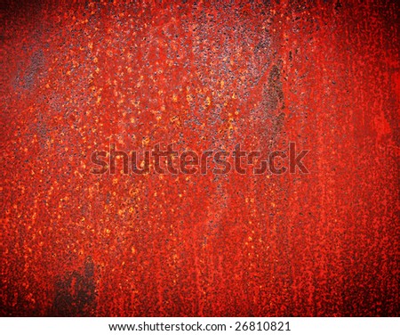 rusty red metal plate