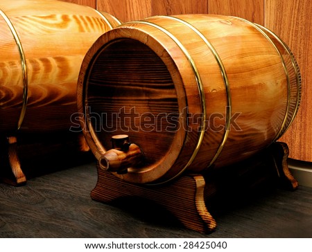 elegant wood barrel