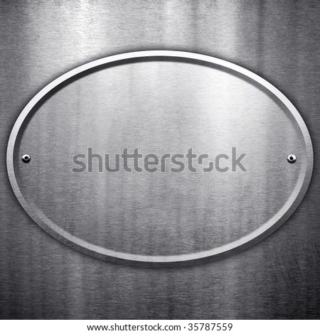 oval metal plate background