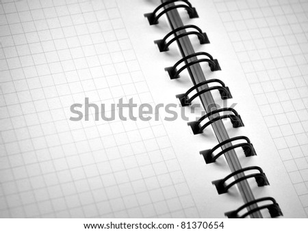 notebook page with grid
