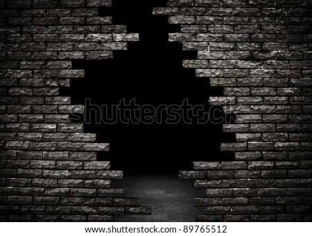 brick wall broken