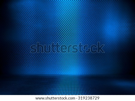 blue metal interior background