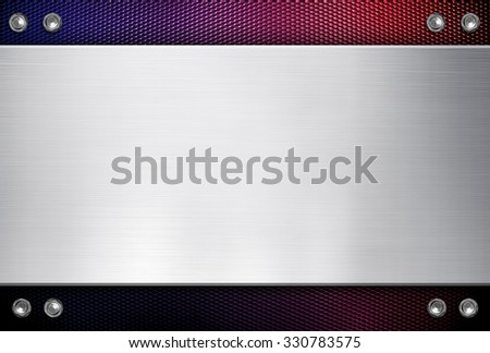 metal template with mesh background