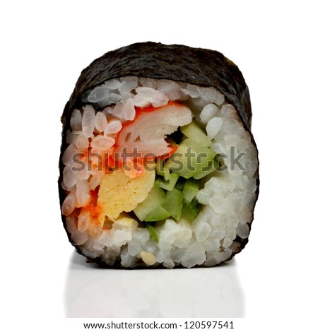 Sushi roll isolated on white background Sushi roll isolated on white background