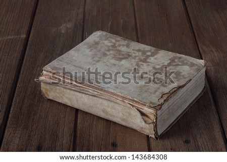 Holy Bible on the old wooden table
