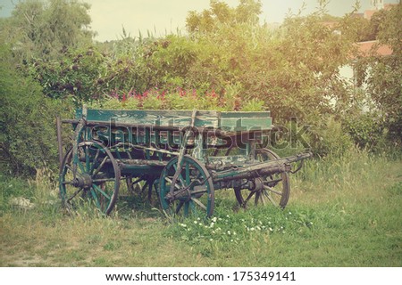 Soft photo of old chariot, Tihany, Hungary