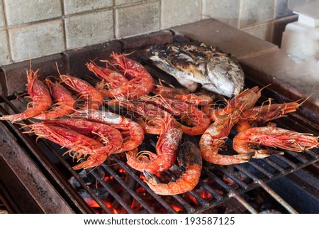 Seafood barbecue grill