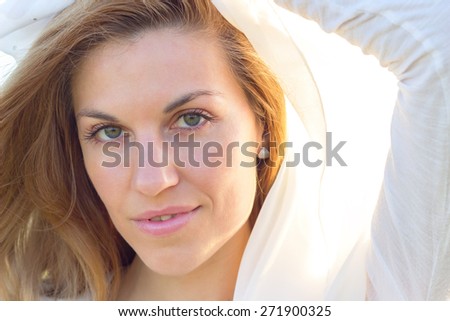 Woman face light