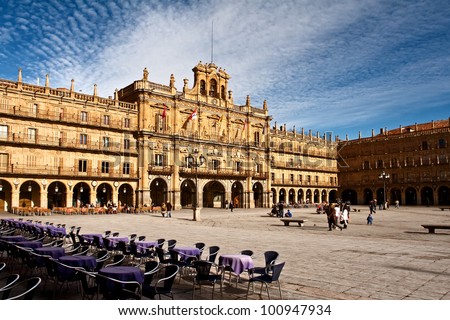 Plaza Mayor Of Salamanca, Spain Stock Photo 100947934 : Shutterstock