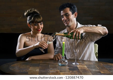 couple toasting