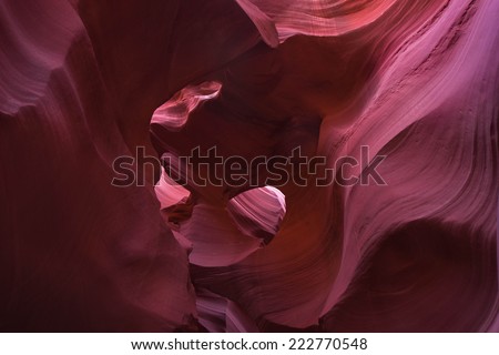 Canyon Formation Resembling a Theater Mask, Lower Antelope Canyon, Arizona, USA