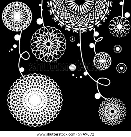 Geometric Abstract Modern Floral Wallpaper Stock Vector Illustration