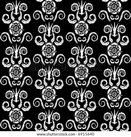 black and white wallpaper. stock vector : lack and white