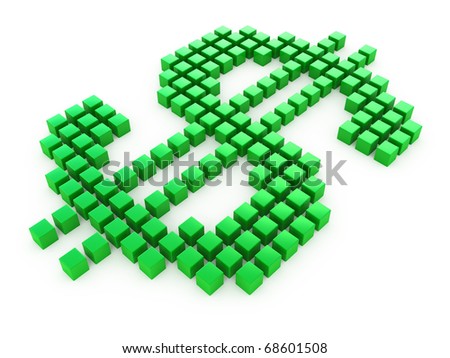 green dollar sign icon. stock photo : Green dollar