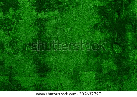 Green. Aged grunge abstract metal concrete texture with dents rust fungus scratches