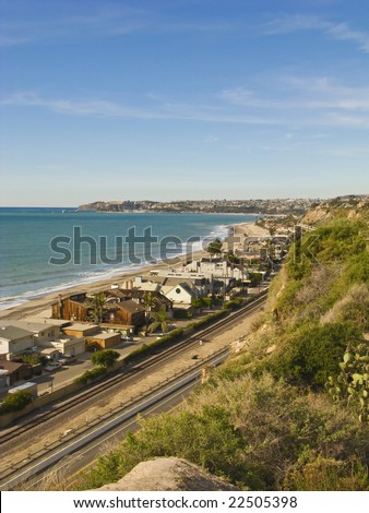 Dana Point looking North from Capistrano Beach in a Vertical Orientation