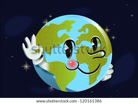 Cartoon Earth Stock Photo 120161386 : Shutterstock