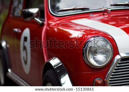 stock photo Classic Rracing Mini Cooper Detail Save to a lightbox 